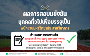 ประกาศมหาวิทยาลัยราชภัฏอุตรดิตถ์ เรื่อง ผลการสอบแข่งขันบุคคลเพื่อบรรจุเป็นพนักงานมหาวิทยาลัย สายวิชาการ ประจำปีงบประมาณ 2566 ครั้งที่ 4