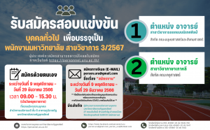 ประกาศมหาวิทยาลัยราชภัฏอุตรดิตถ์ เรื่อง รับสมัครคัดเลือกบุคคลทั่วไปเพื่อบรรจุเป็นพนักงานมหาวิทยาลัย สายวิชาการ ประจำปีงบประมาณ 2567 ครั้งที่ 3